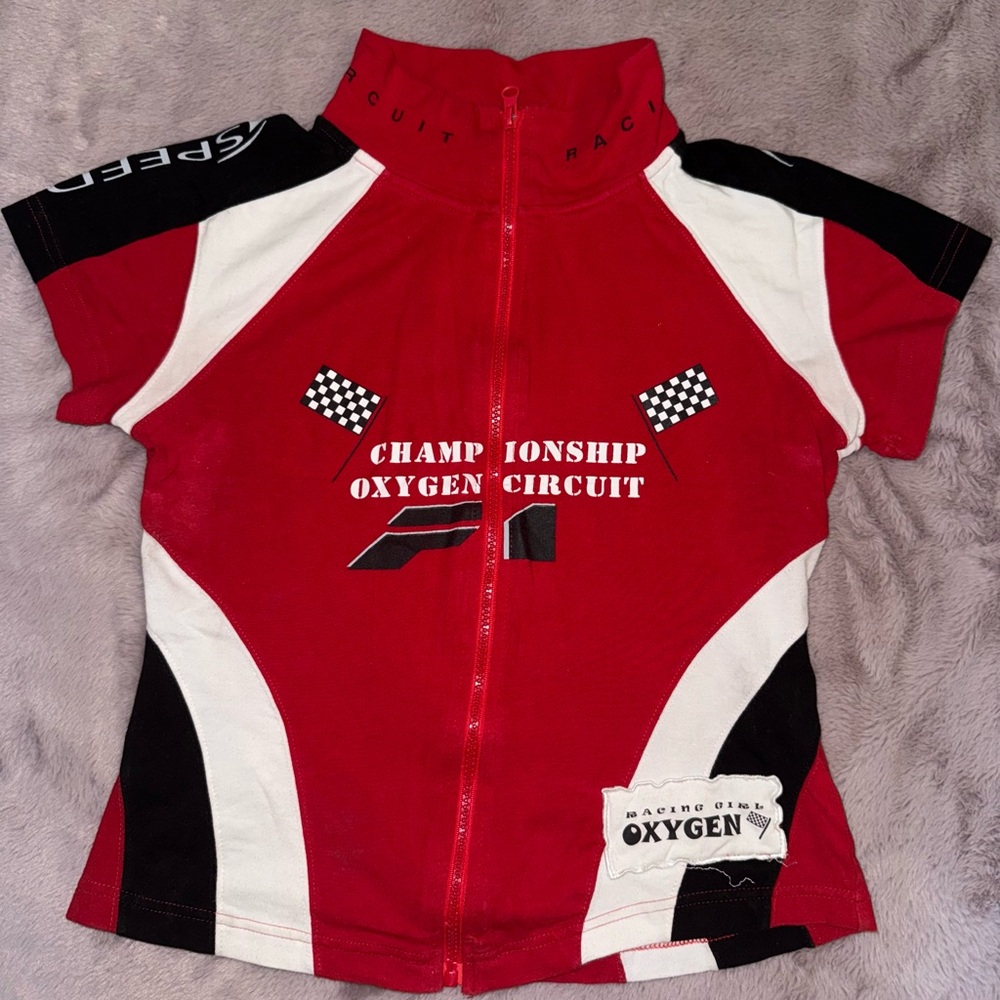 Women’s Sexy Red Racing Short Sleeve Tee